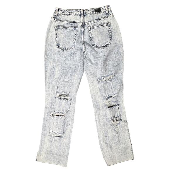 NWT Flamingo Distressed Split Hem Straight Leg Jeans Women's Medium (29x30) - Picture 5 of 7